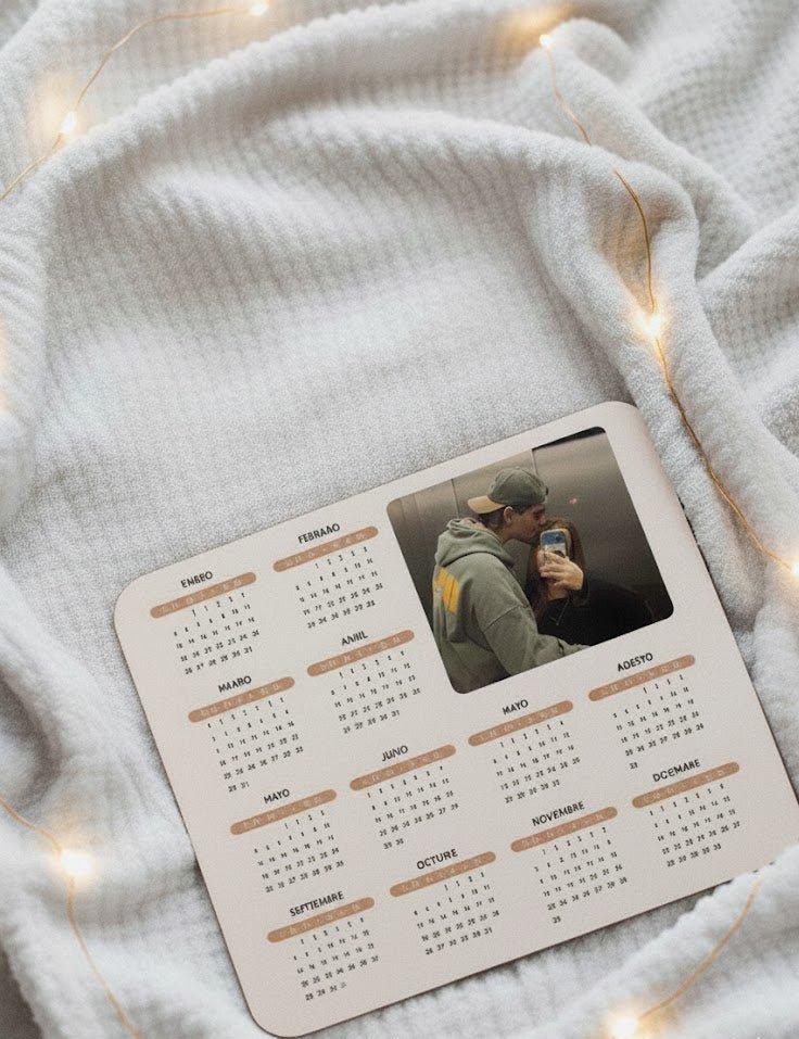 Alfombrilla para ratón personalizada | foto y calendario - Caramel regalos