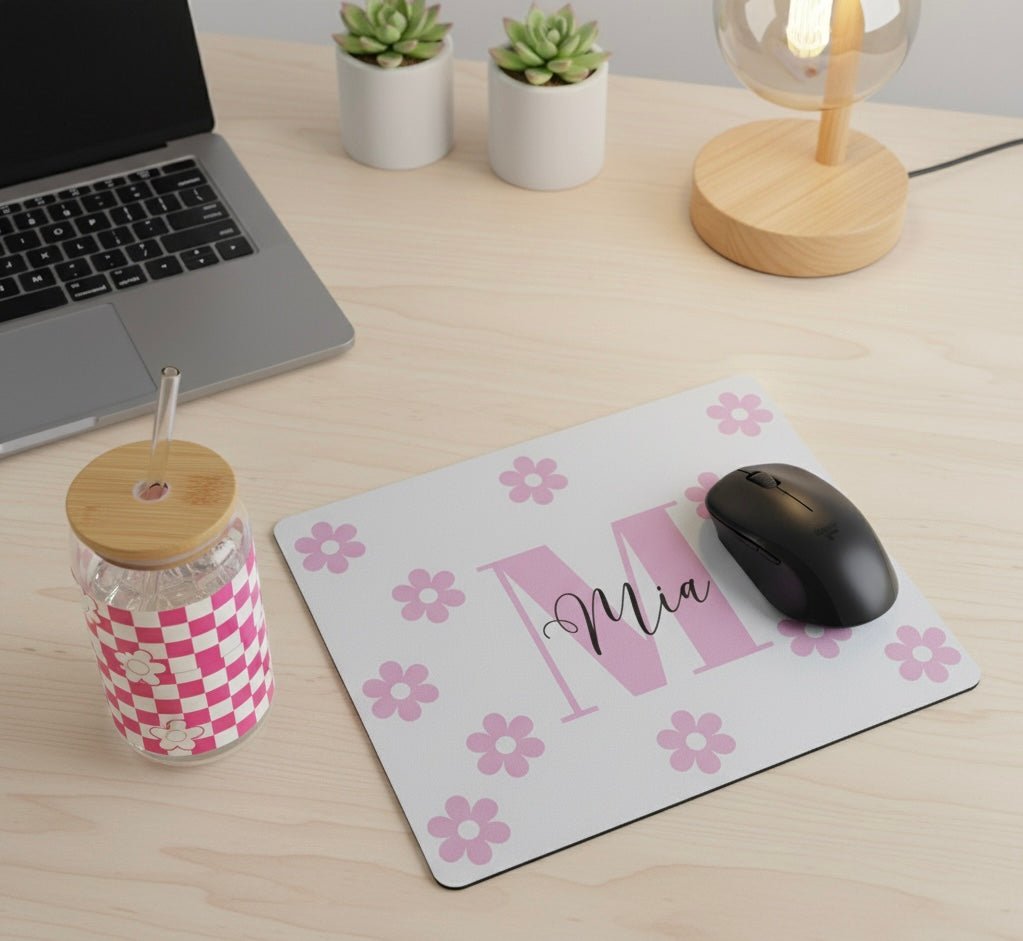 Alfombrilla para ratón personalizada | nombre y rosas - Caramel regalos