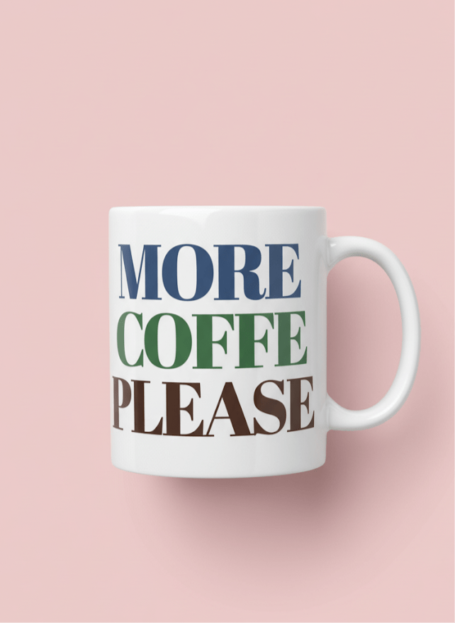 Taza diseño original | More coffee please - Caramel regalos