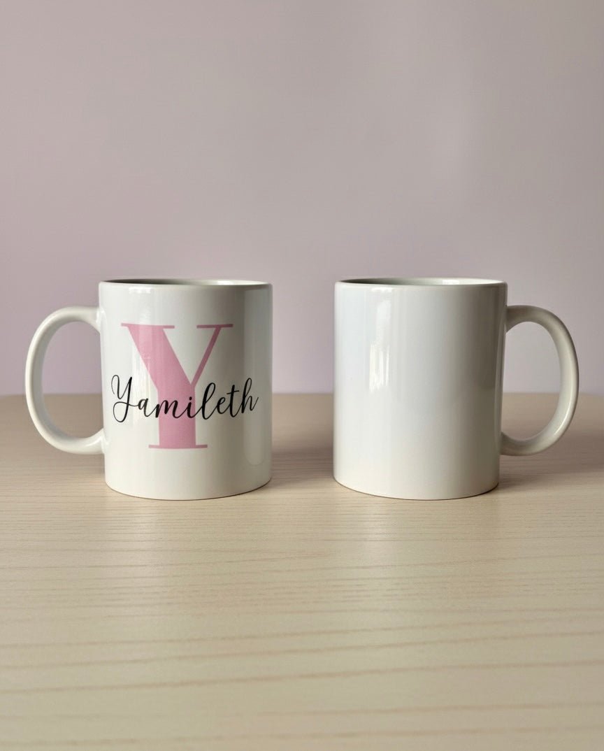 Taza personalizada | diseño inicial y nombre - Caramel regalos
