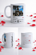 Taza personalizada | foto + calendario San Valentín - Caramel regalos