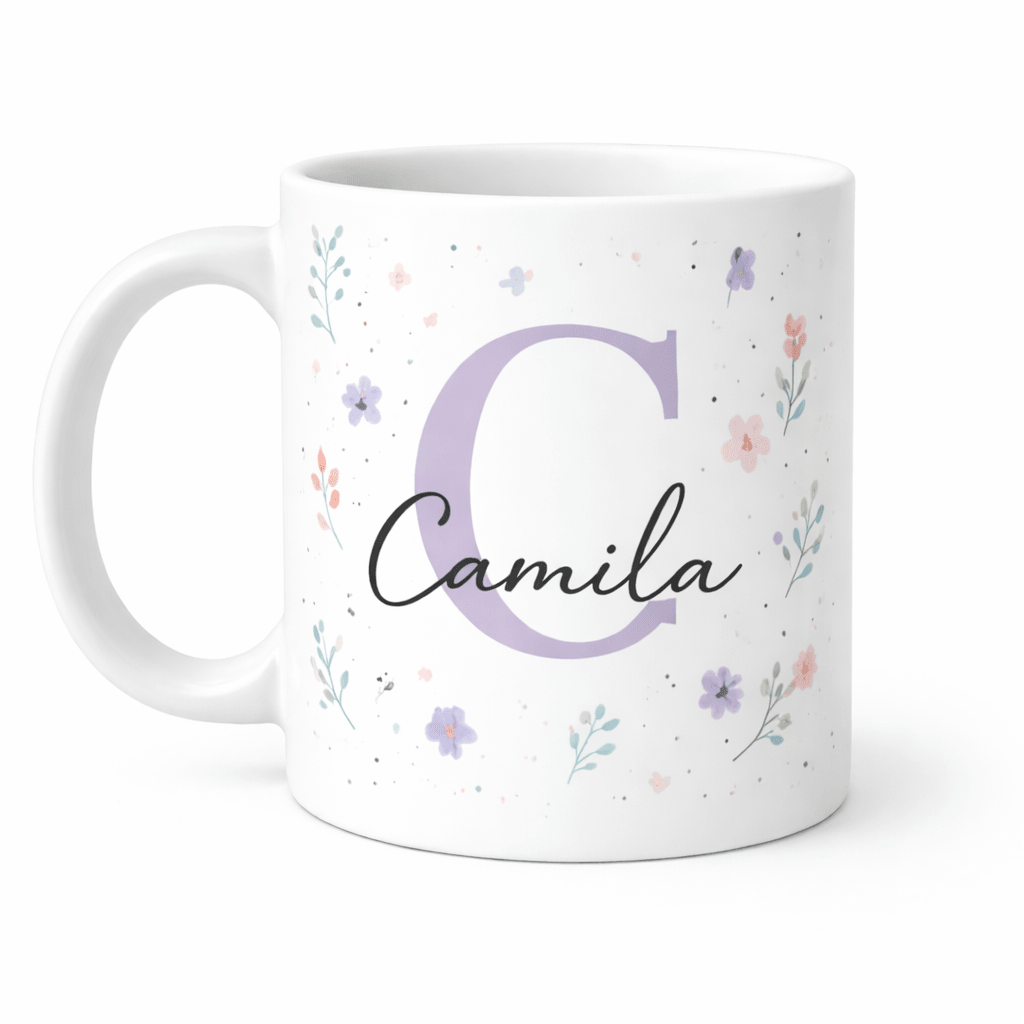 Taza personalizada |Inicial y nombre - Caramel regalos