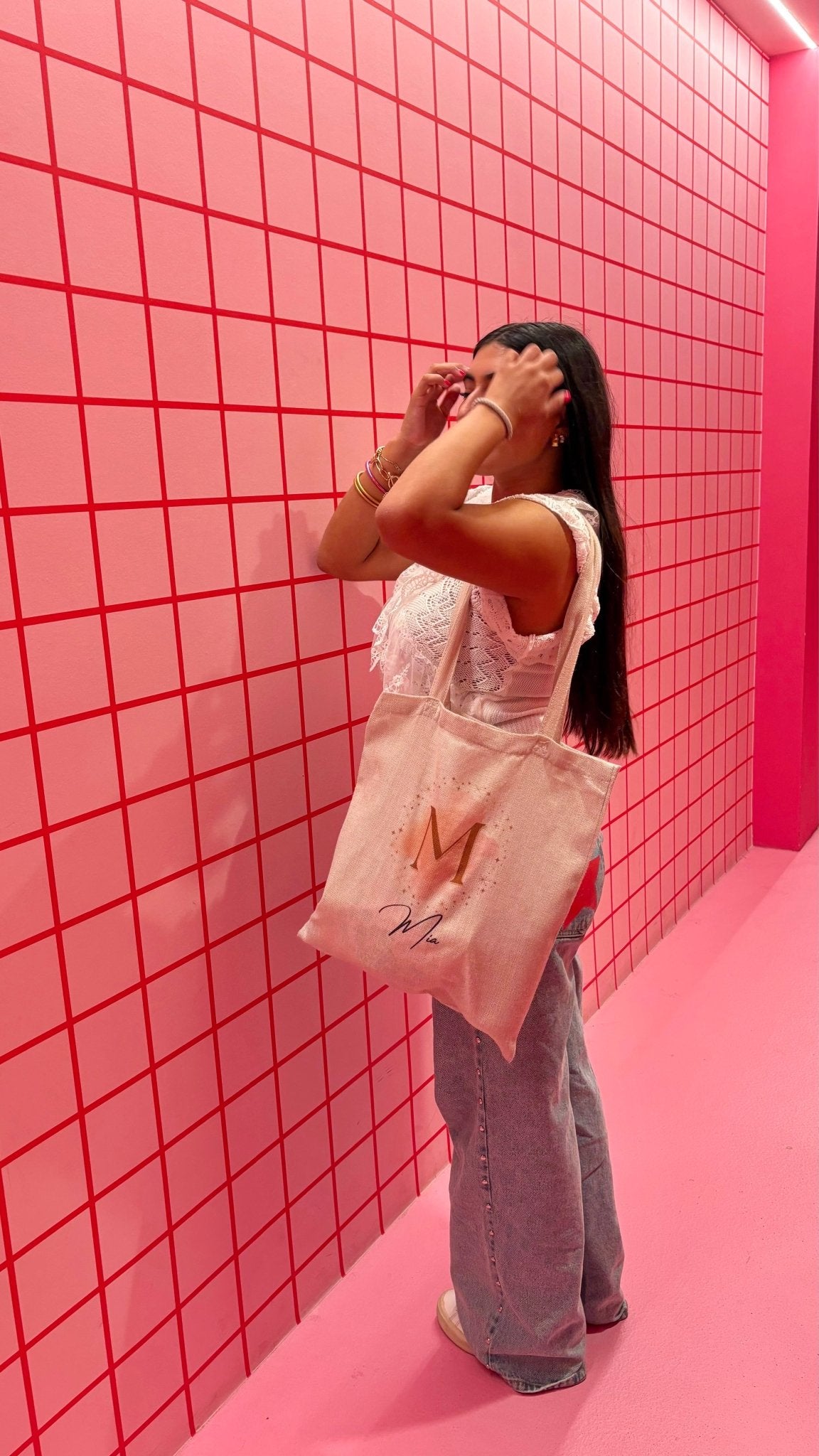 Tote bag personalizada | inicial y nombre - Caramel regalos