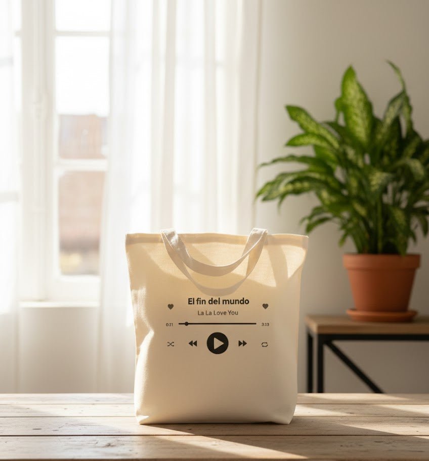 Tote bag personalizado | canción Spotify - Caramel regalos