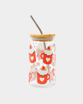 Vaso de cristal con pajita | Diseño Navidad - Caramel regalos